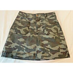 Copper Key womans Camo Skirt‎ sz Small Mini pockets Grunge Punk Retro Skater